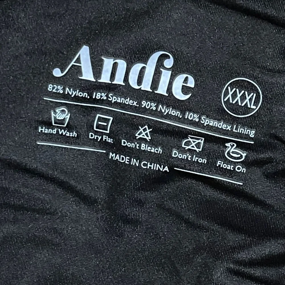 ANDIE Amalfi One Piece Swimsuit Size XXXL Black NWT Adjustable Strap Swim Beach - Picture 5 of 11